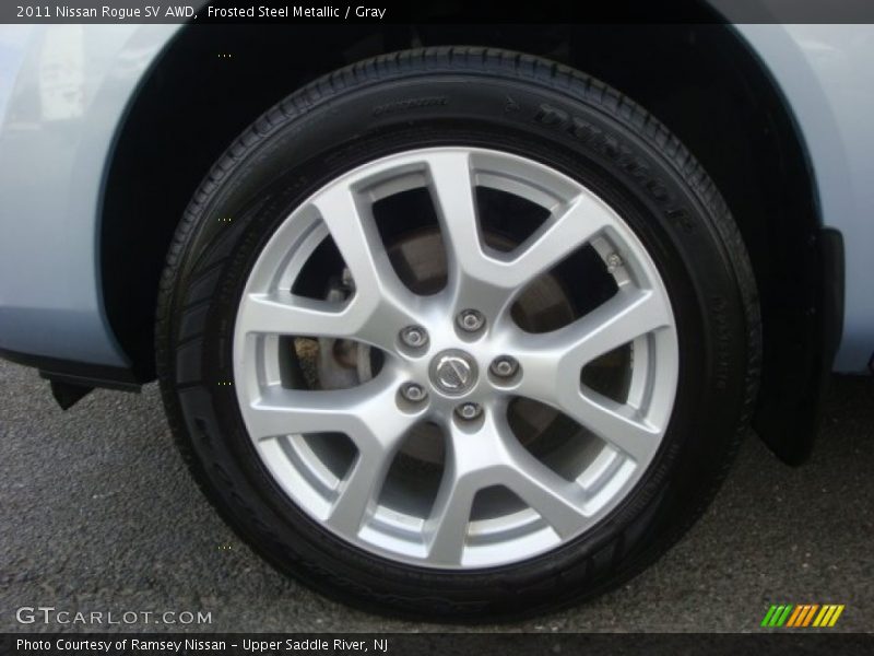 Frosted Steel Metallic / Gray 2011 Nissan Rogue SV AWD