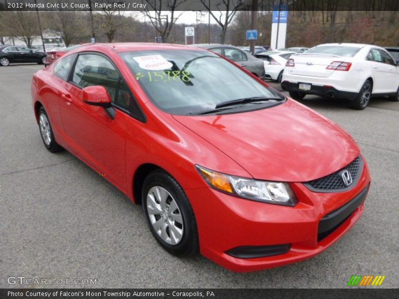Rallye Red / Gray 2012 Honda Civic LX Coupe