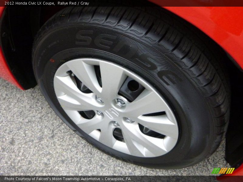 Rallye Red / Gray 2012 Honda Civic LX Coupe