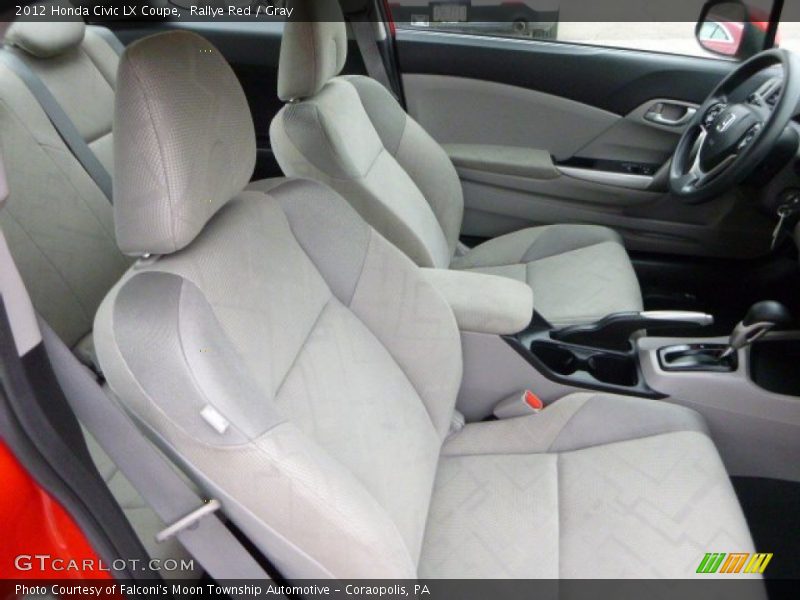 Rallye Red / Gray 2012 Honda Civic LX Coupe