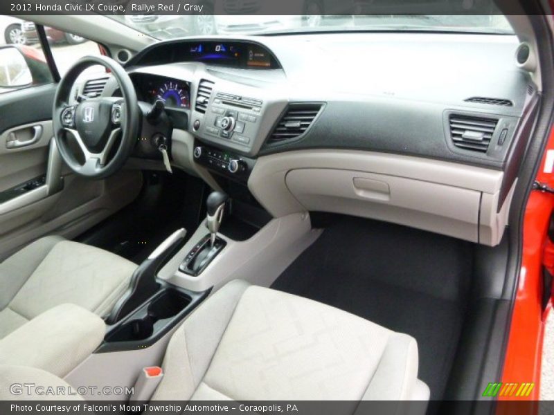 Rallye Red / Gray 2012 Honda Civic LX Coupe