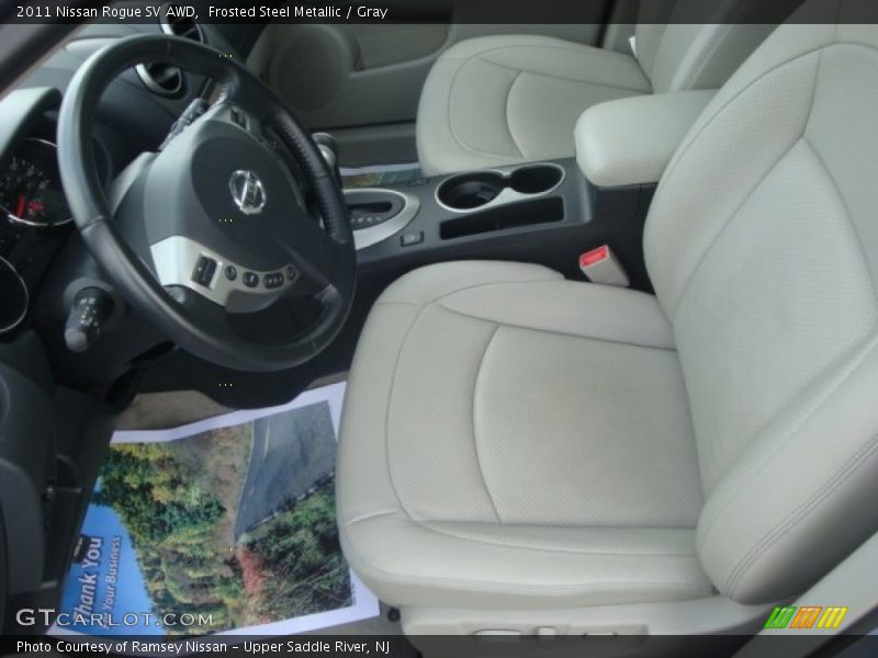 Frosted Steel Metallic / Gray 2011 Nissan Rogue SV AWD