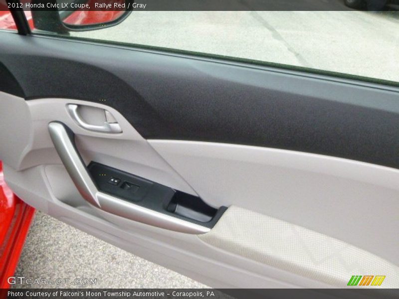 Rallye Red / Gray 2012 Honda Civic LX Coupe