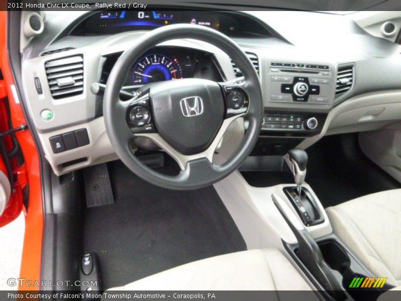 Rallye Red / Gray 2012 Honda Civic LX Coupe