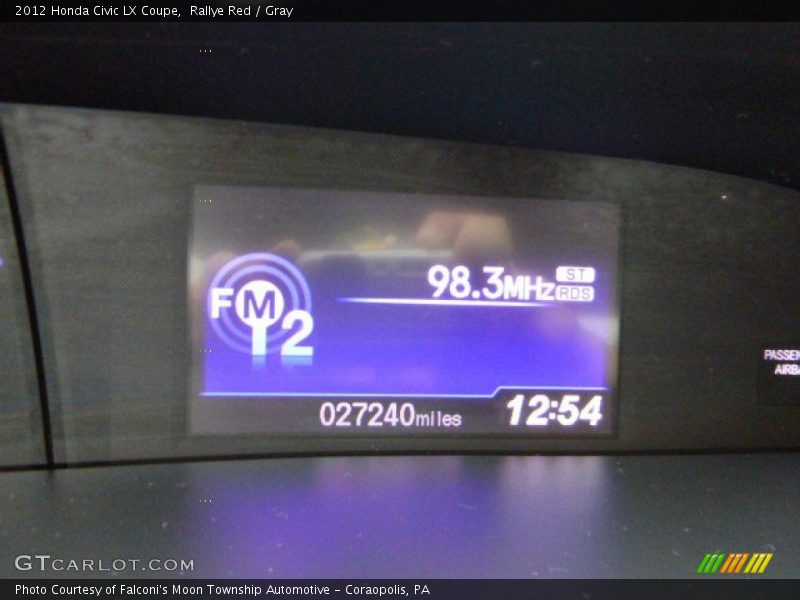 Rallye Red / Gray 2012 Honda Civic LX Coupe