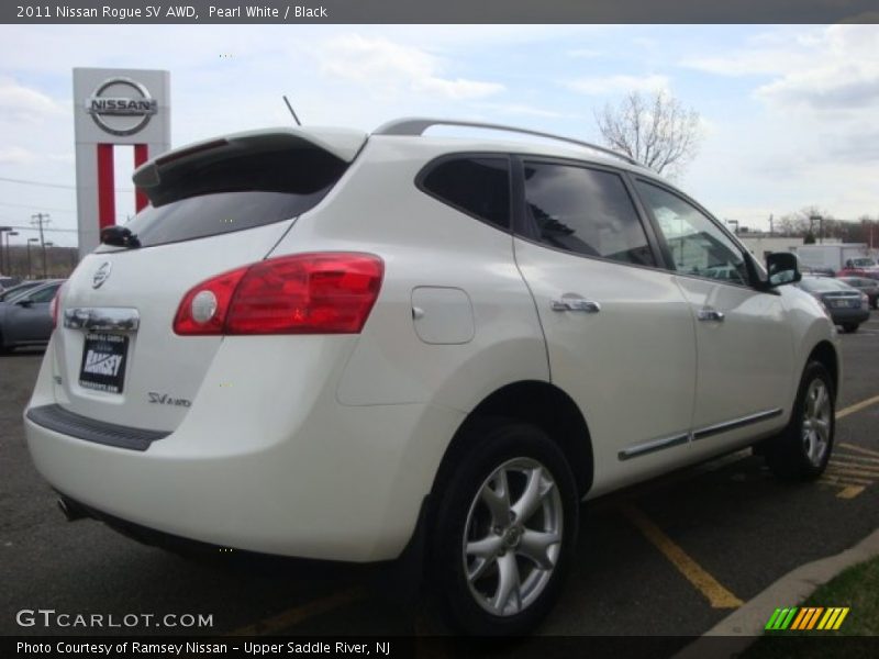Pearl White / Black 2011 Nissan Rogue SV AWD