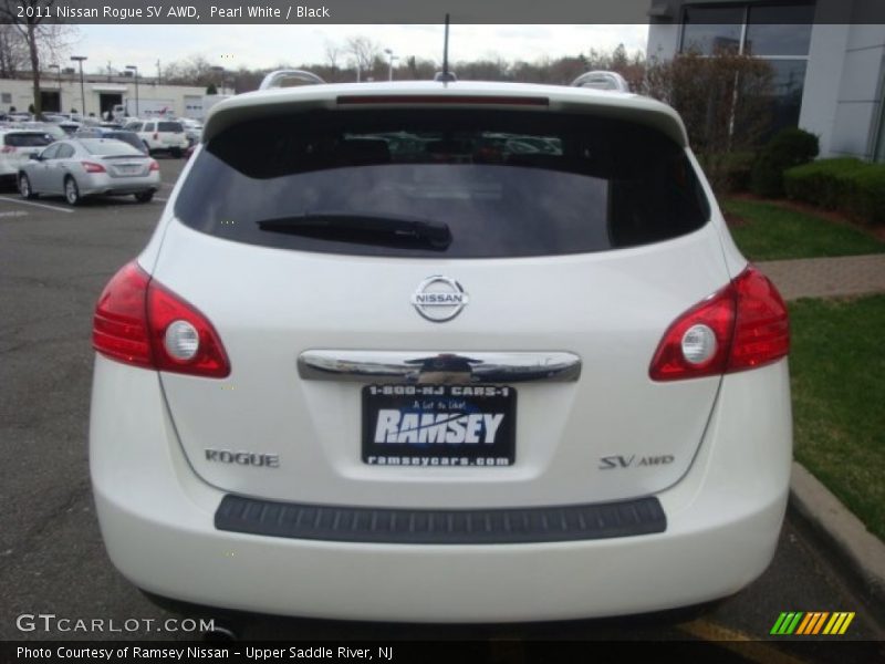 Pearl White / Black 2011 Nissan Rogue SV AWD