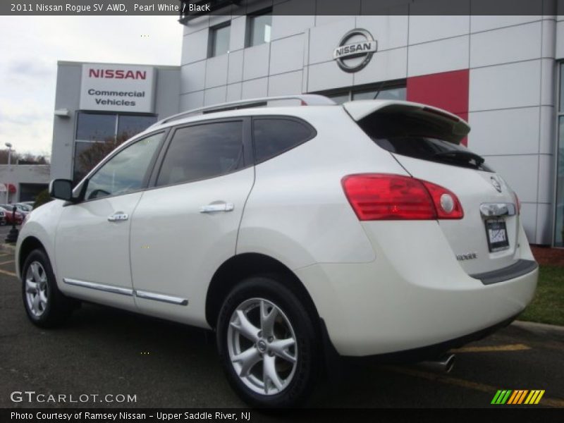 Pearl White / Black 2011 Nissan Rogue SV AWD