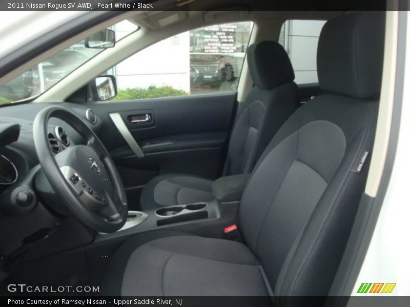 Pearl White / Black 2011 Nissan Rogue SV AWD