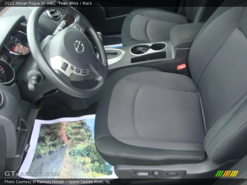 Pearl White / Black 2011 Nissan Rogue SV AWD