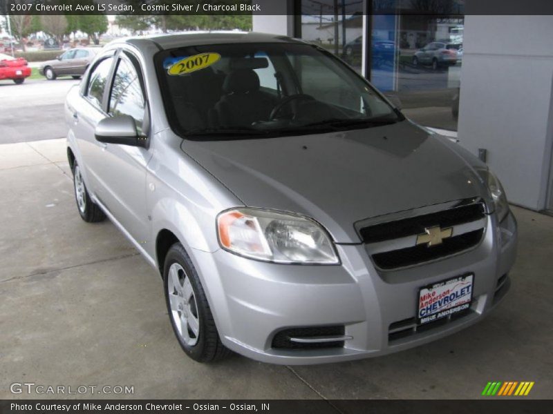 Cosmic Silver / Charcoal Black 2007 Chevrolet Aveo LS Sedan