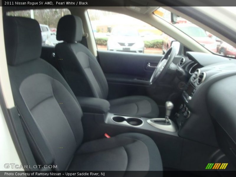 Pearl White / Black 2011 Nissan Rogue SV AWD