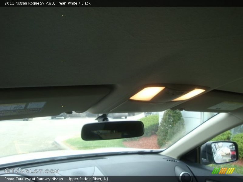 Pearl White / Black 2011 Nissan Rogue SV AWD