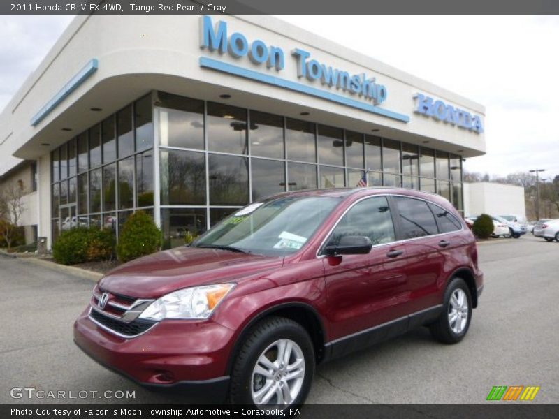 Tango Red Pearl / Gray 2011 Honda CR-V EX 4WD