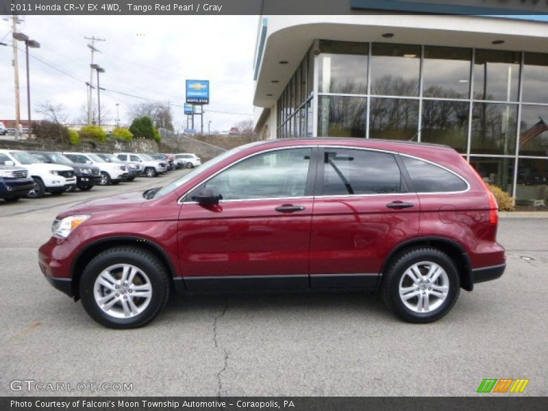Tango Red Pearl / Gray 2011 Honda CR-V EX 4WD