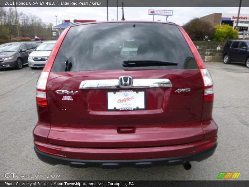 Tango Red Pearl / Gray 2011 Honda CR-V EX 4WD