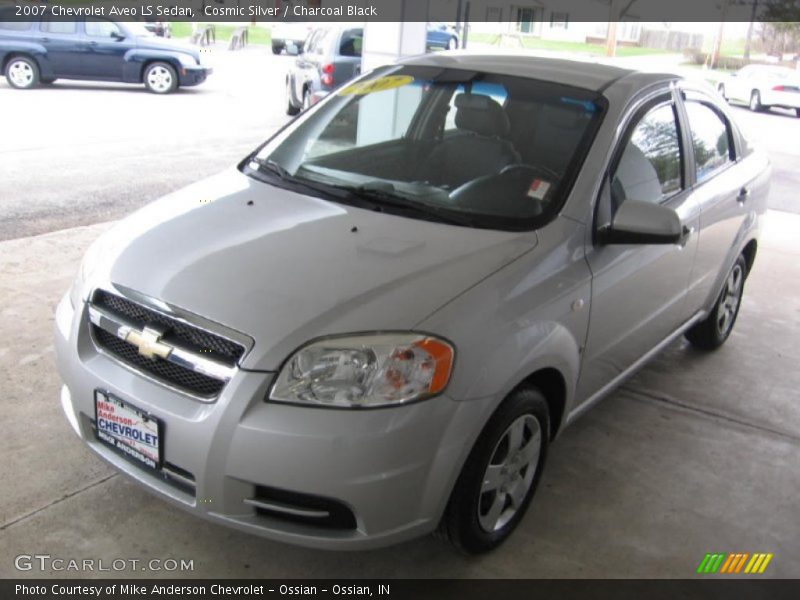 Cosmic Silver / Charcoal Black 2007 Chevrolet Aveo LS Sedan