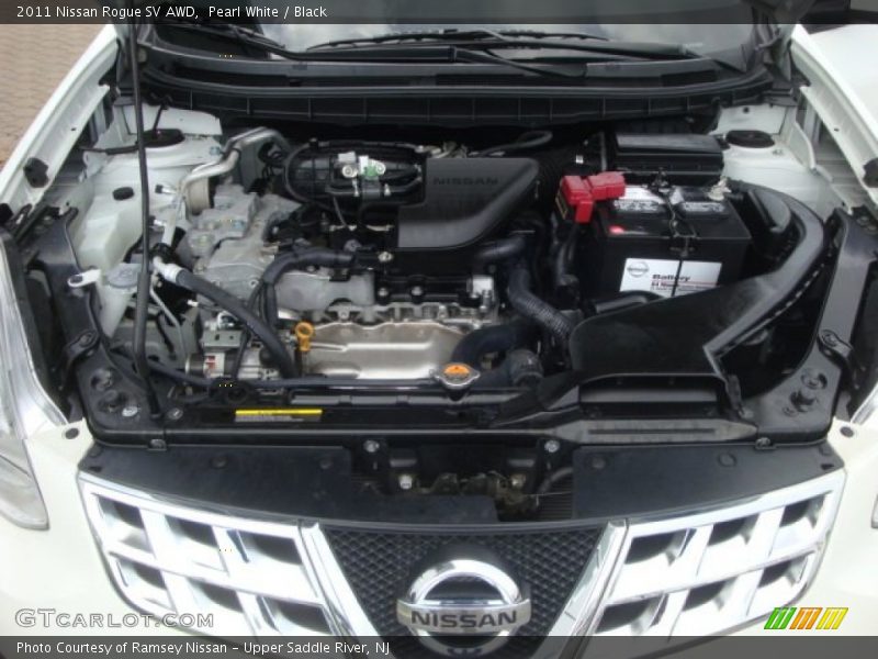 Pearl White / Black 2011 Nissan Rogue SV AWD