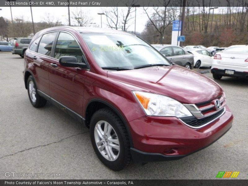 Tango Red Pearl / Gray 2011 Honda CR-V EX 4WD