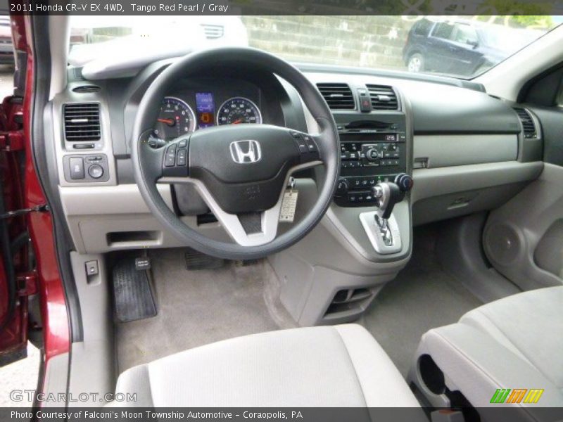 Tango Red Pearl / Gray 2011 Honda CR-V EX 4WD