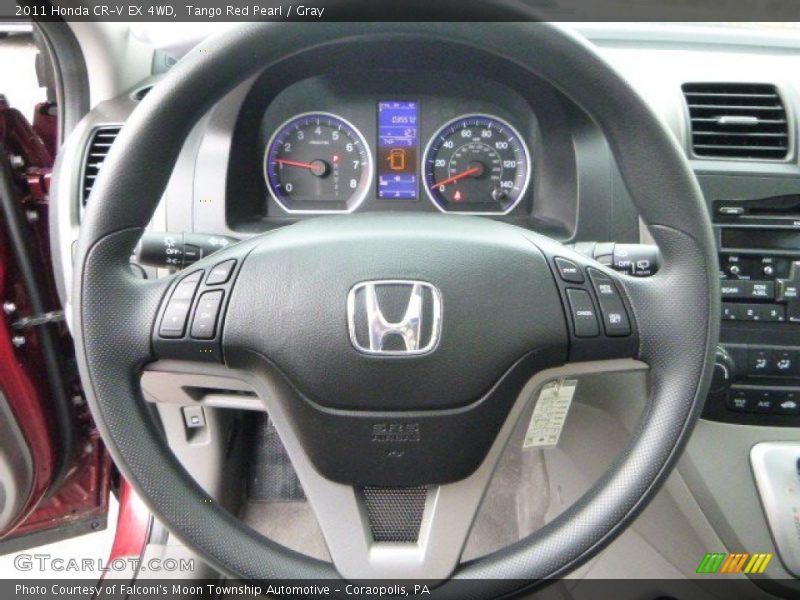 Tango Red Pearl / Gray 2011 Honda CR-V EX 4WD