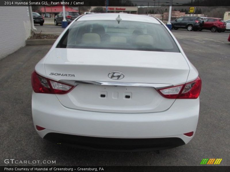 Pearl White / Camel 2014 Hyundai Sonata GLS