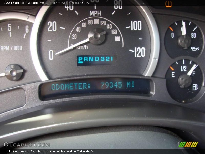 Black Raven / Pewter Gray 2004 Cadillac Escalade AWD