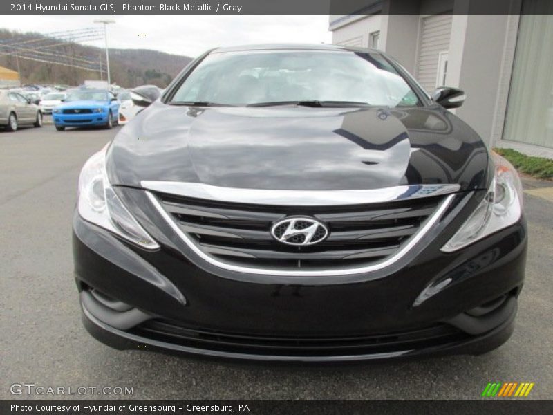 Phantom Black Metallic / Gray 2014 Hyundai Sonata GLS