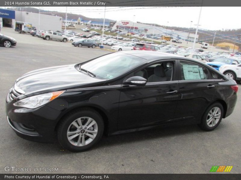 Phantom Black Metallic / Gray 2014 Hyundai Sonata GLS