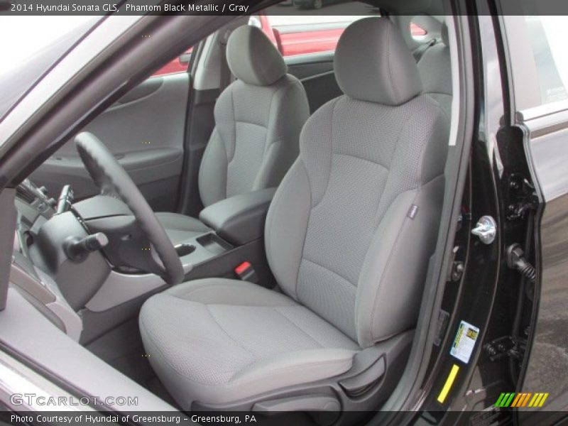 Phantom Black Metallic / Gray 2014 Hyundai Sonata GLS