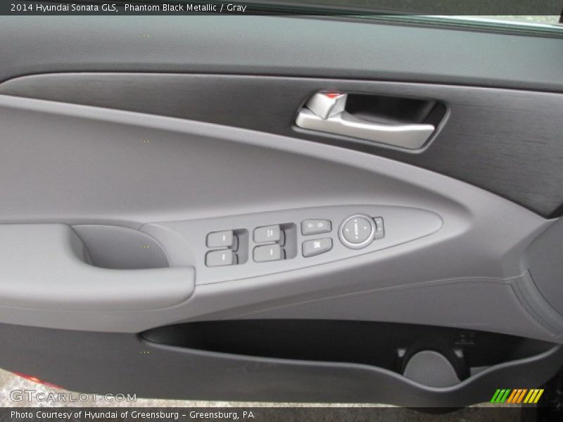 Phantom Black Metallic / Gray 2014 Hyundai Sonata GLS