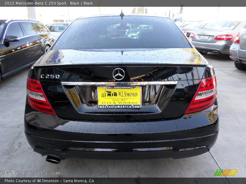 Black / Black 2013 Mercedes-Benz C 250 Sport