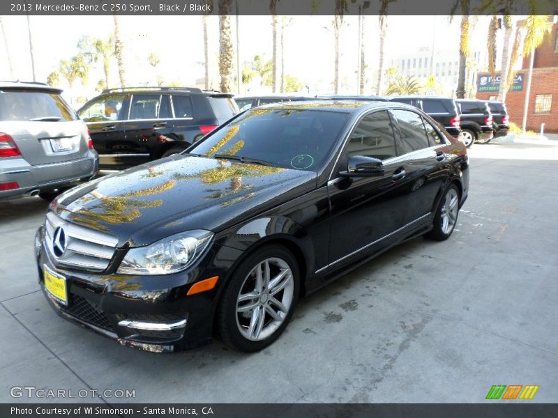 Black / Black 2013 Mercedes-Benz C 250 Sport