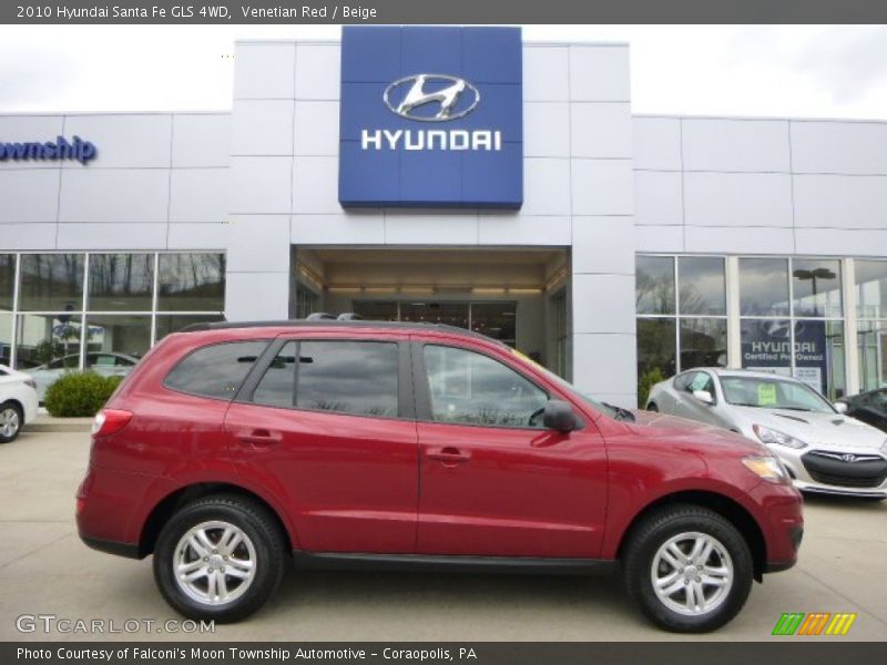 Venetian Red / Beige 2010 Hyundai Santa Fe GLS 4WD