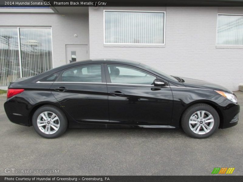 Phantom Black Metallic / Gray 2014 Hyundai Sonata GLS