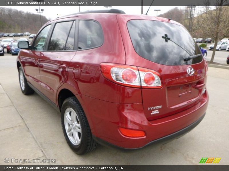 Venetian Red / Beige 2010 Hyundai Santa Fe GLS 4WD