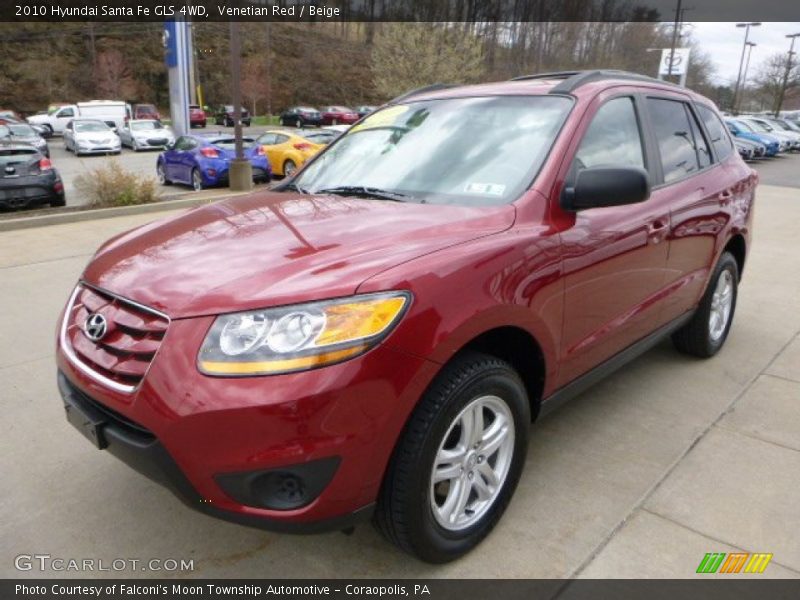 Venetian Red / Beige 2010 Hyundai Santa Fe GLS 4WD