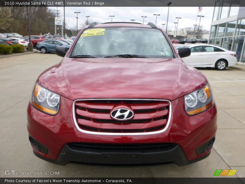 Venetian Red / Beige 2010 Hyundai Santa Fe GLS 4WD