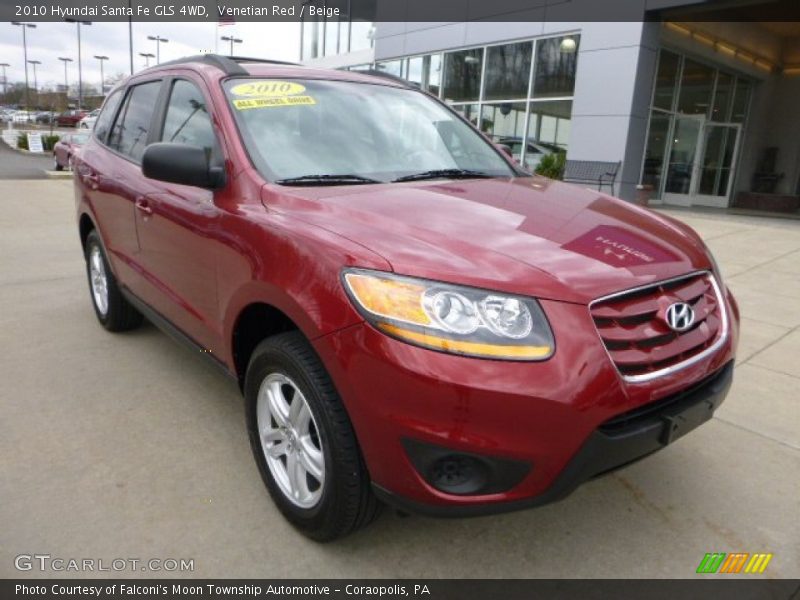 Venetian Red / Beige 2010 Hyundai Santa Fe GLS 4WD