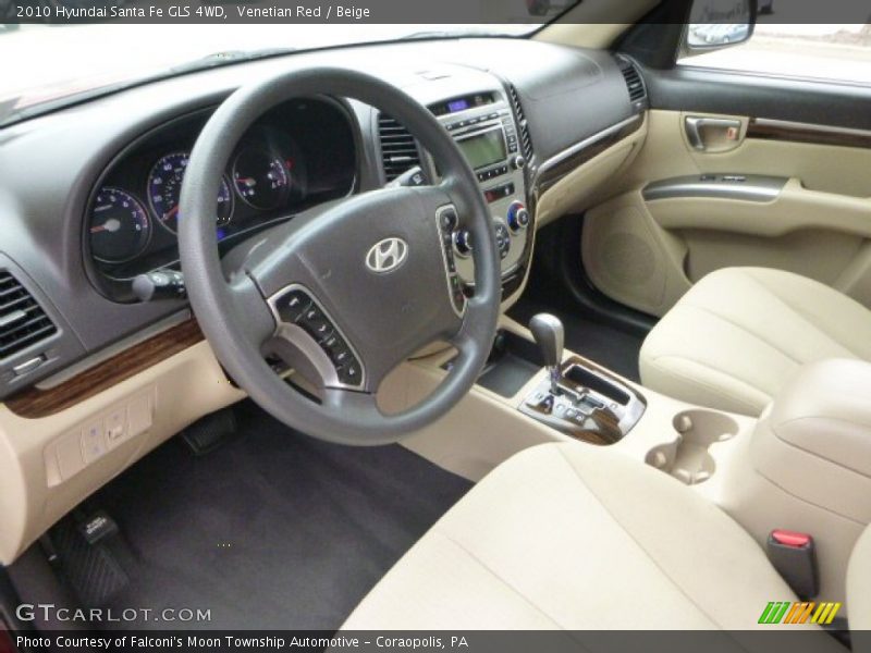 Venetian Red / Beige 2010 Hyundai Santa Fe GLS 4WD