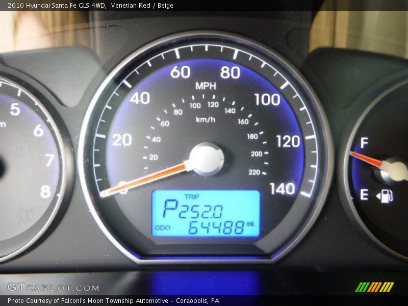 Venetian Red / Beige 2010 Hyundai Santa Fe GLS 4WD