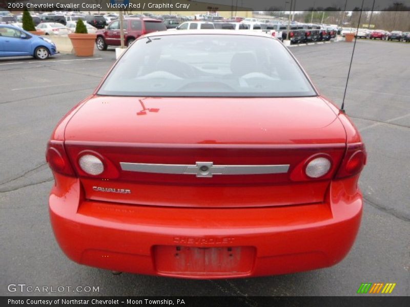 Victory Red / Graphite Gray 2003 Chevrolet Cavalier Coupe