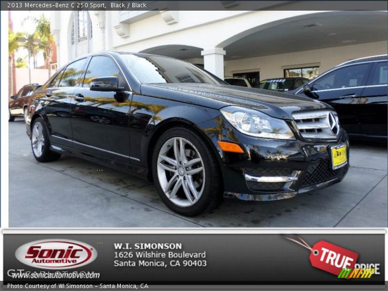 Black / Black 2013 Mercedes-Benz C 250 Sport