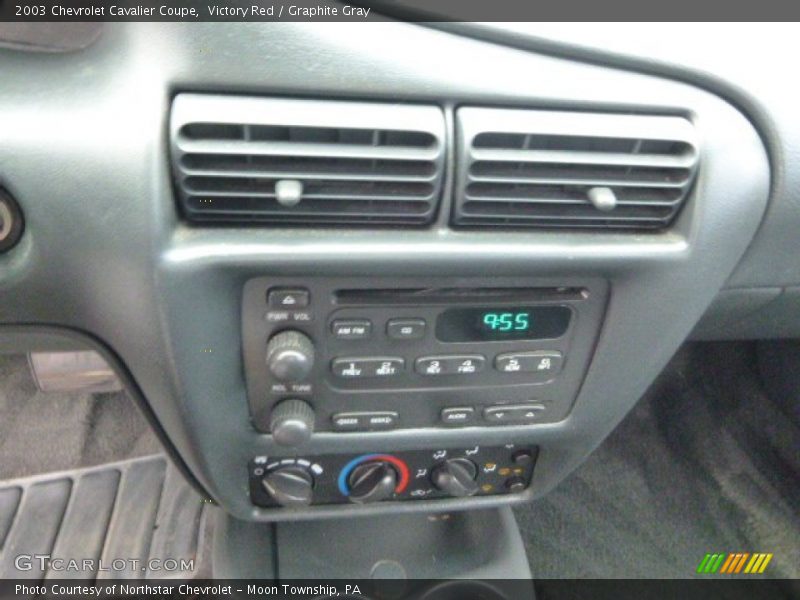 Victory Red / Graphite Gray 2003 Chevrolet Cavalier Coupe