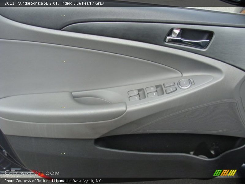 Indigo Blue Pearl / Gray 2011 Hyundai Sonata SE 2.0T