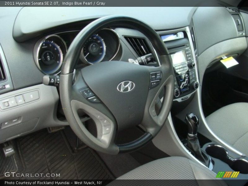 Indigo Blue Pearl / Gray 2011 Hyundai Sonata SE 2.0T