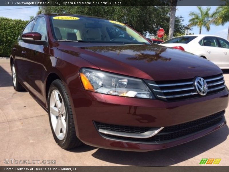 Opera Red Metallic / Cornsilk Beige 2013 Volkswagen Passat 2.5L SE