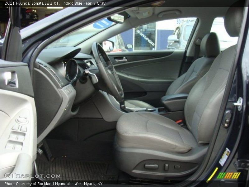 Indigo Blue Pearl / Gray 2011 Hyundai Sonata SE 2.0T