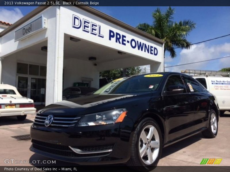 Black / Cornsilk Beige 2013 Volkswagen Passat 2.5L SE
