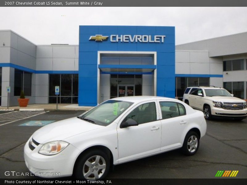 Summit White / Gray 2007 Chevrolet Cobalt LS Sedan